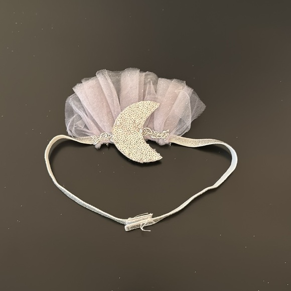 Size 4-6 Pottery Barn Kids Light up tulle dress crescent moon detail+headband - Picture 9 of 9